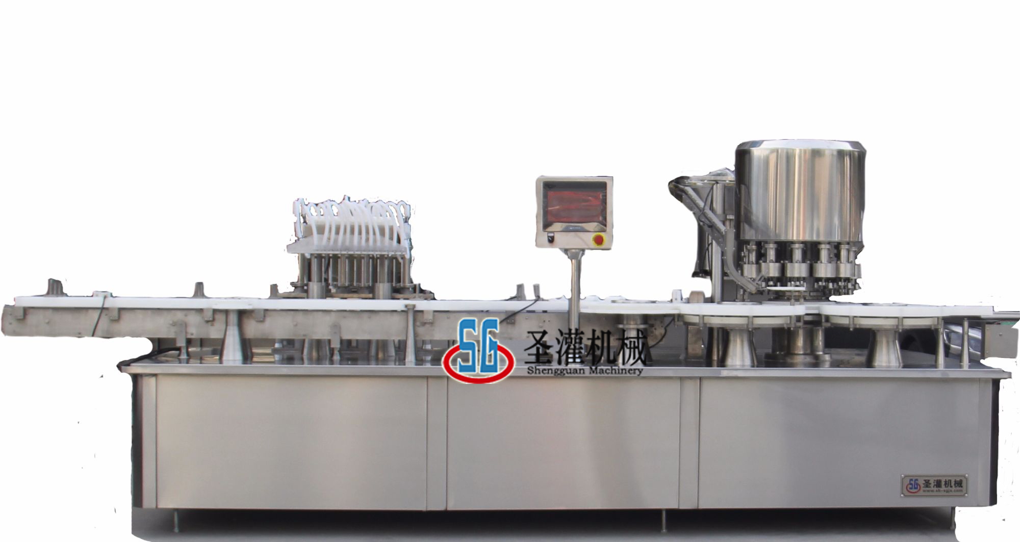 SGGZ-12 type 30-100ml oral liquid filling and cap rolling machine